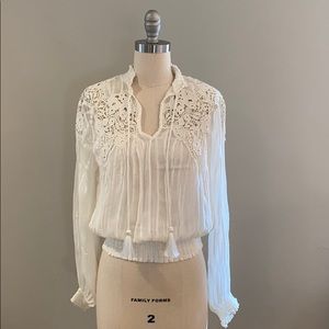 Anthropologie Crocheted Lace Blouse